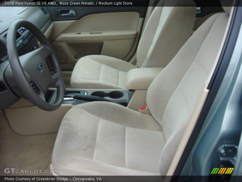 Moss Green Metallic / Medium Light Stone 2008 Ford Fusion SE V6 AWD
