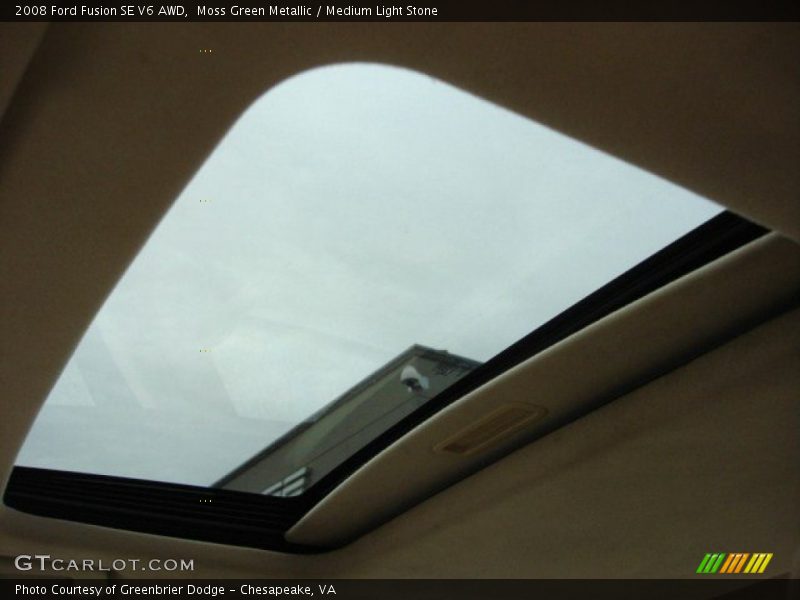 Moss Green Metallic / Medium Light Stone 2008 Ford Fusion SE V6 AWD