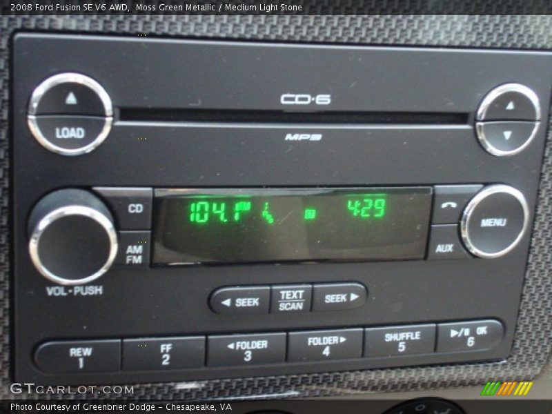 Moss Green Metallic / Medium Light Stone 2008 Ford Fusion SE V6 AWD