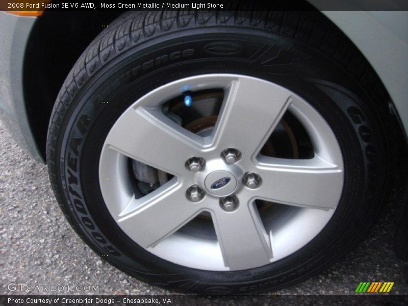 Moss Green Metallic / Medium Light Stone 2008 Ford Fusion SE V6 AWD