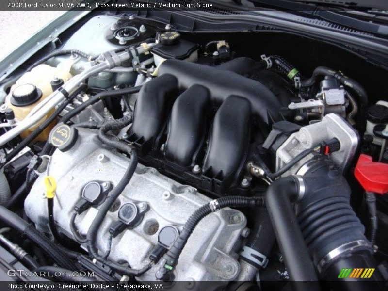 Moss Green Metallic / Medium Light Stone 2008 Ford Fusion SE V6 AWD