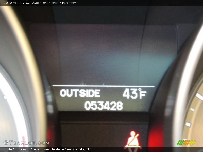 Aspen White Pearl / Parchment 2010 Acura MDX