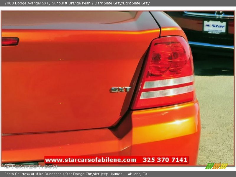 Sunburst Orange Pearl / Dark Slate Gray/Light Slate Gray 2008 Dodge Avenger SXT