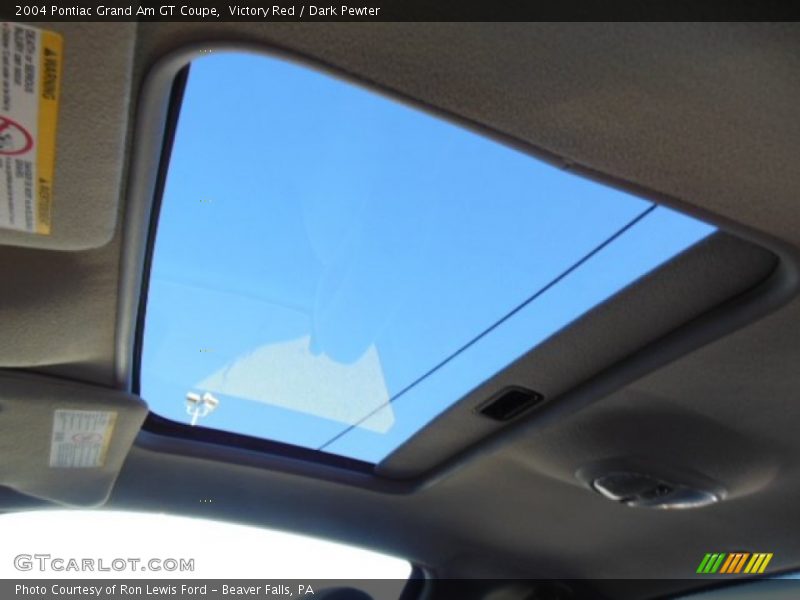 Sunroof of 2004 Grand Am GT Coupe