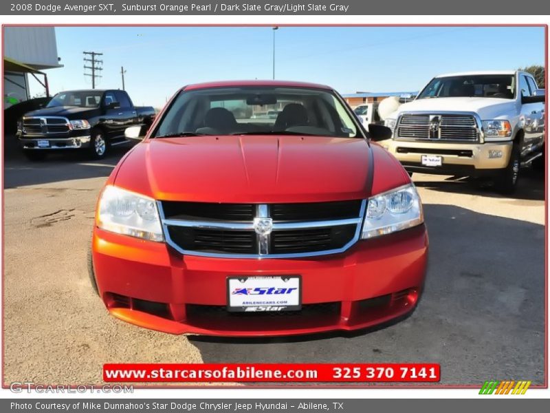 Sunburst Orange Pearl / Dark Slate Gray/Light Slate Gray 2008 Dodge Avenger SXT