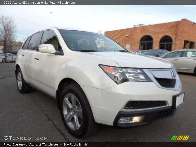 Aspen White Pearl / Parchment 2010 Acura MDX