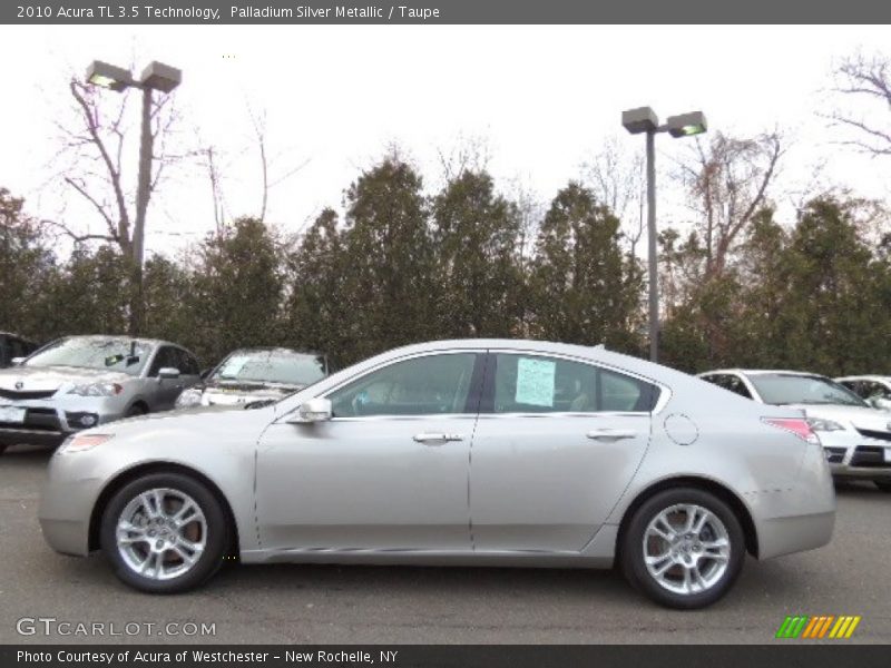 Palladium Silver Metallic / Taupe 2010 Acura TL 3.5 Technology