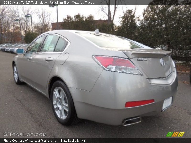 Palladium Silver Metallic / Taupe 2010 Acura TL 3.5 Technology
