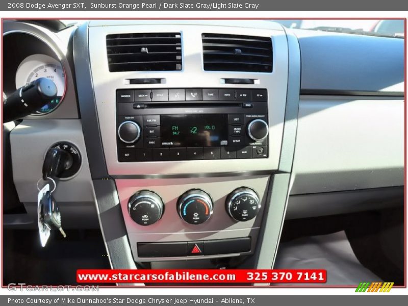 Sunburst Orange Pearl / Dark Slate Gray/Light Slate Gray 2008 Dodge Avenger SXT
