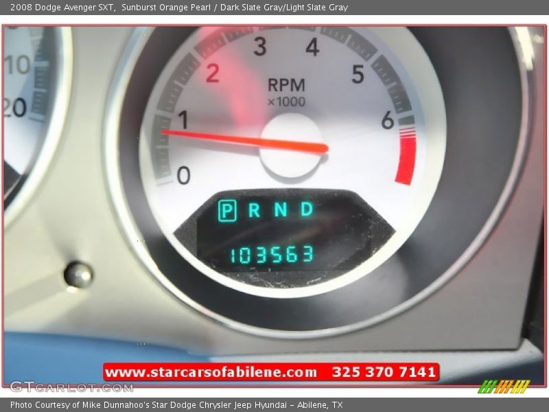 Sunburst Orange Pearl / Dark Slate Gray/Light Slate Gray 2008 Dodge Avenger SXT