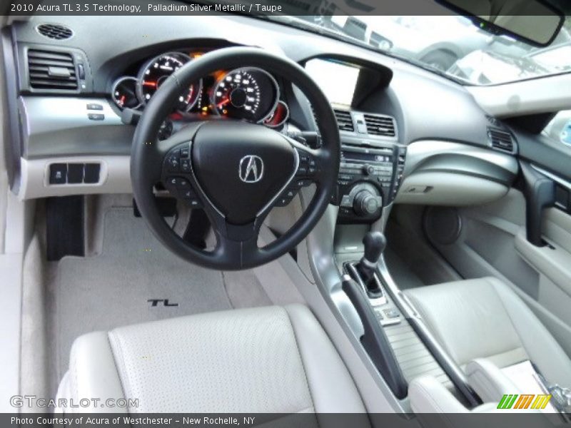 Palladium Silver Metallic / Taupe 2010 Acura TL 3.5 Technology