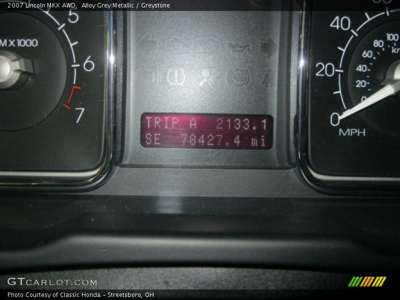 Alloy Grey Metallic / Greystone 2007 Lincoln MKX AWD