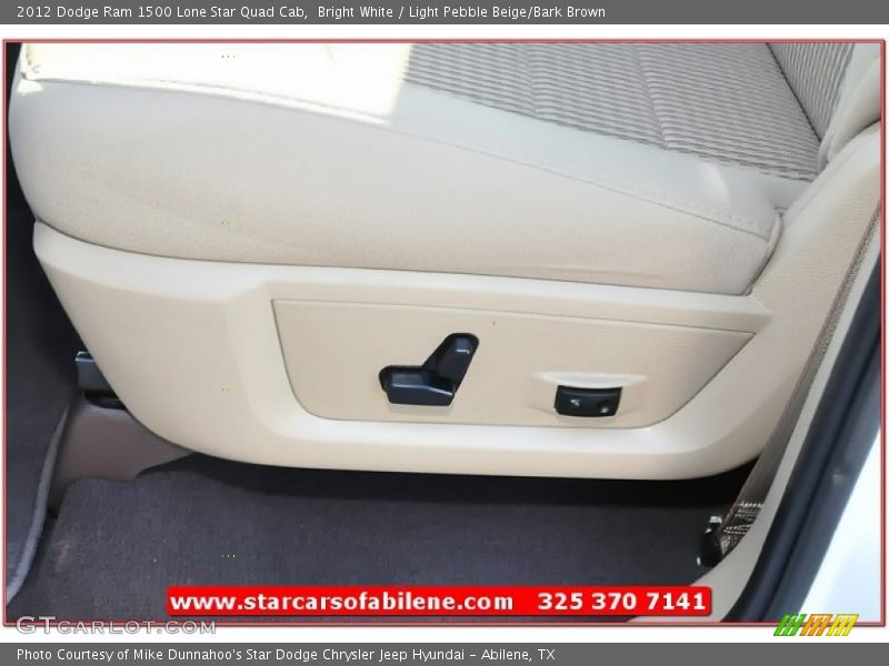 Bright White / Light Pebble Beige/Bark Brown 2012 Dodge Ram 1500 Lone Star Quad Cab