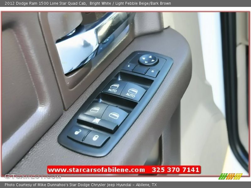 Bright White / Light Pebble Beige/Bark Brown 2012 Dodge Ram 1500 Lone Star Quad Cab