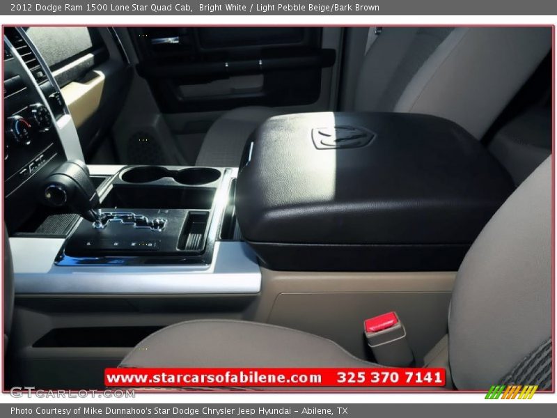 Bright White / Light Pebble Beige/Bark Brown 2012 Dodge Ram 1500 Lone Star Quad Cab