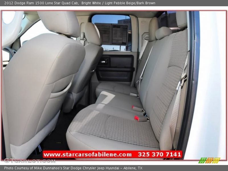 Bright White / Light Pebble Beige/Bark Brown 2012 Dodge Ram 1500 Lone Star Quad Cab
