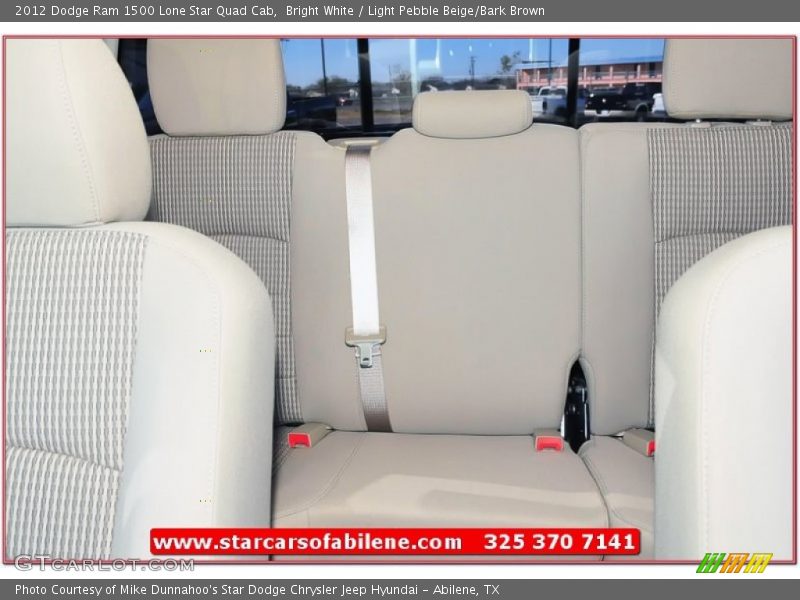 Bright White / Light Pebble Beige/Bark Brown 2012 Dodge Ram 1500 Lone Star Quad Cab