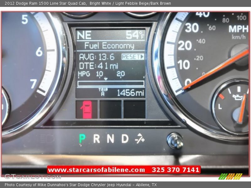Bright White / Light Pebble Beige/Bark Brown 2012 Dodge Ram 1500 Lone Star Quad Cab
