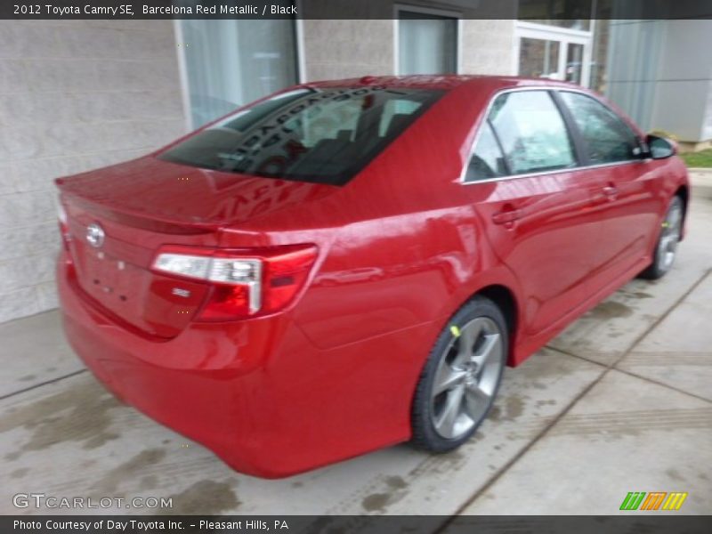 Barcelona Red Metallic / Black 2012 Toyota Camry SE