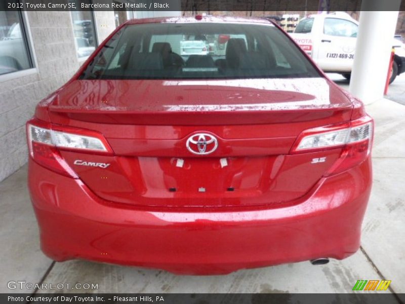 Barcelona Red Metallic / Black 2012 Toyota Camry SE