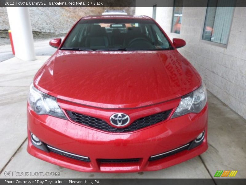 Barcelona Red Metallic / Black 2012 Toyota Camry SE