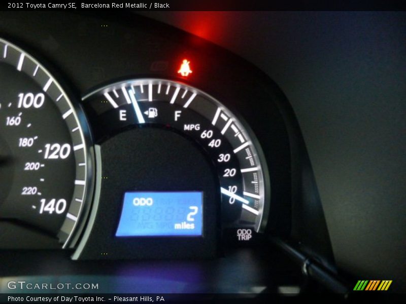 Barcelona Red Metallic / Black 2012 Toyota Camry SE