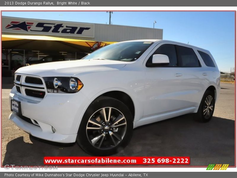 Bright White / Black 2013 Dodge Durango Rallye