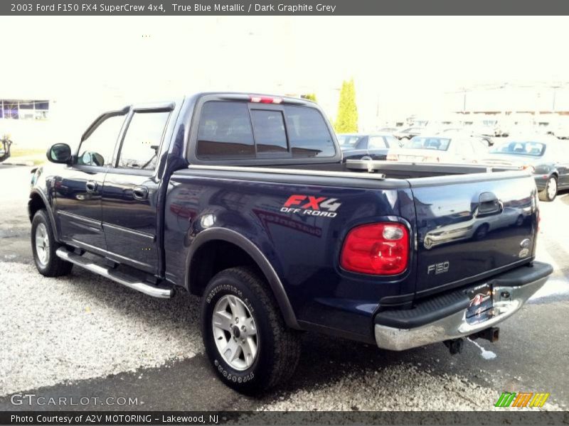 True Blue Metallic / Dark Graphite Grey 2003 Ford F150 FX4 SuperCrew 4x4