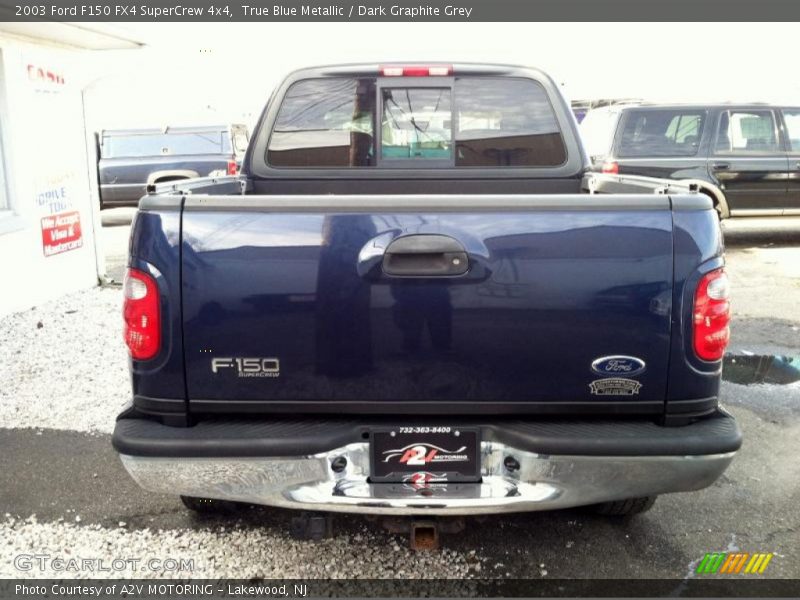 True Blue Metallic / Dark Graphite Grey 2003 Ford F150 FX4 SuperCrew 4x4