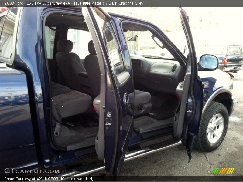 True Blue Metallic / Dark Graphite Grey 2003 Ford F150 FX4 SuperCrew 4x4