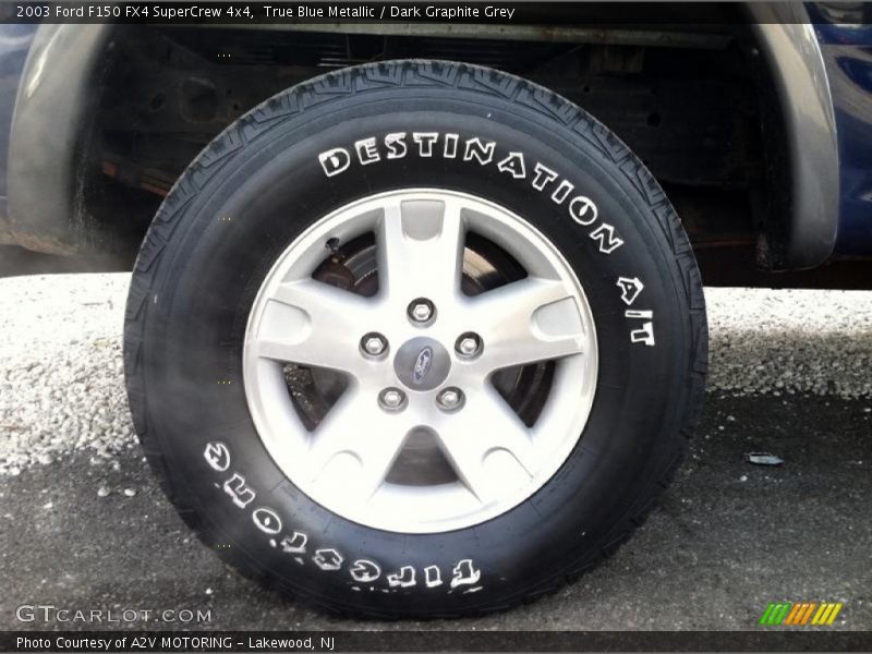 True Blue Metallic / Dark Graphite Grey 2003 Ford F150 FX4 SuperCrew 4x4