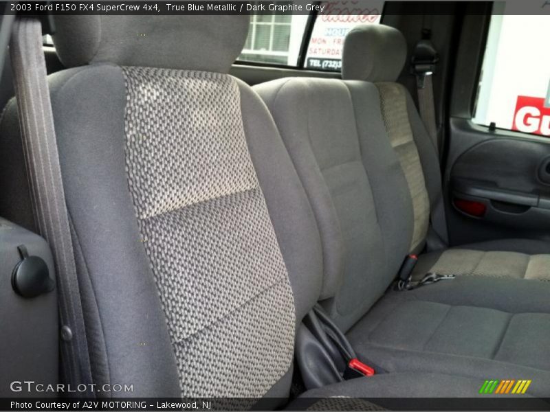 True Blue Metallic / Dark Graphite Grey 2003 Ford F150 FX4 SuperCrew 4x4