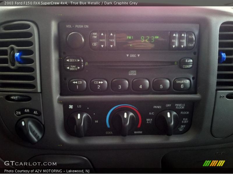 True Blue Metallic / Dark Graphite Grey 2003 Ford F150 FX4 SuperCrew 4x4