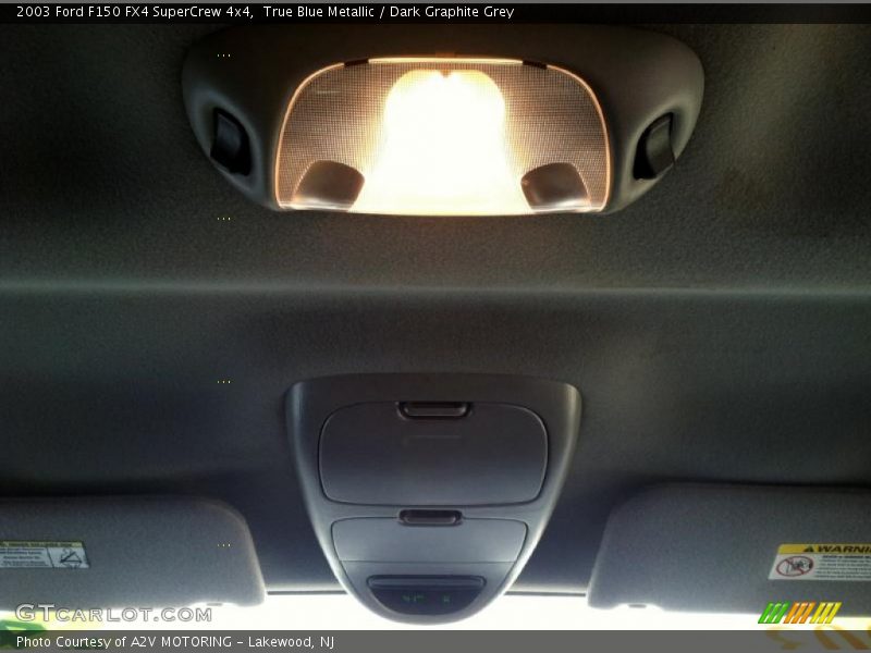True Blue Metallic / Dark Graphite Grey 2003 Ford F150 FX4 SuperCrew 4x4
