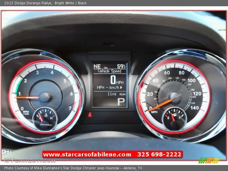 Bright White / Black 2013 Dodge Durango Rallye