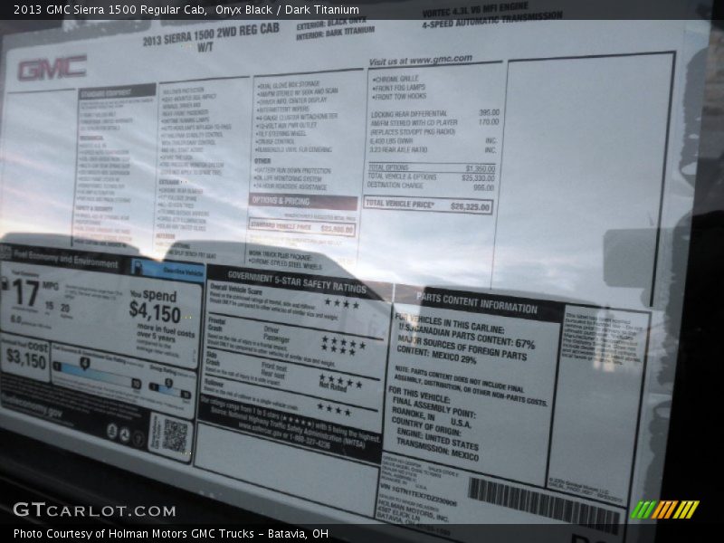 Onyx Black / Dark Titanium 2013 GMC Sierra 1500 Regular Cab