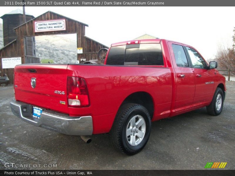 Flame Red / Dark Slate Gray/Medium Graystone 2011 Dodge Ram 1500 SLT Quad Cab 4x4