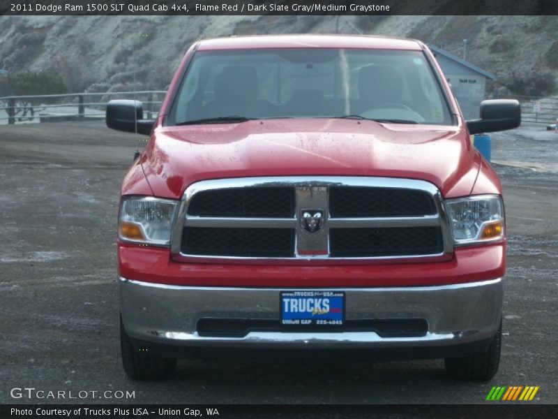 Flame Red / Dark Slate Gray/Medium Graystone 2011 Dodge Ram 1500 SLT Quad Cab 4x4