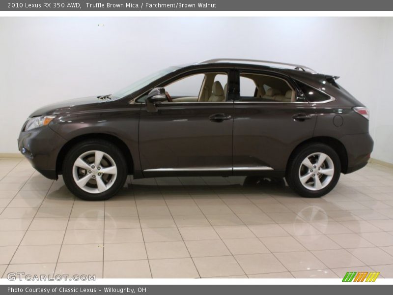 Truffle Brown Mica / Parchment/Brown Walnut 2010 Lexus RX 350 AWD