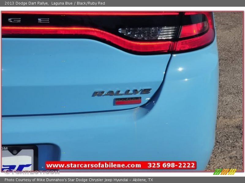 Laguna Blue / Black/Ruby Red 2013 Dodge Dart Rallye