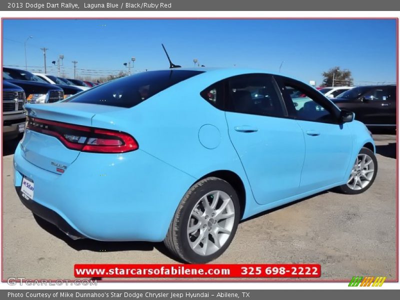 Laguna Blue / Black/Ruby Red 2013 Dodge Dart Rallye