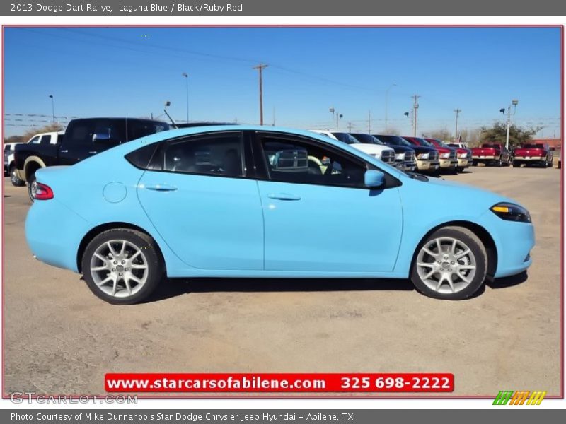 Laguna Blue / Black/Ruby Red 2013 Dodge Dart Rallye