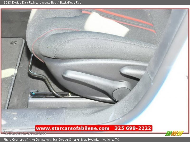 Laguna Blue / Black/Ruby Red 2013 Dodge Dart Rallye