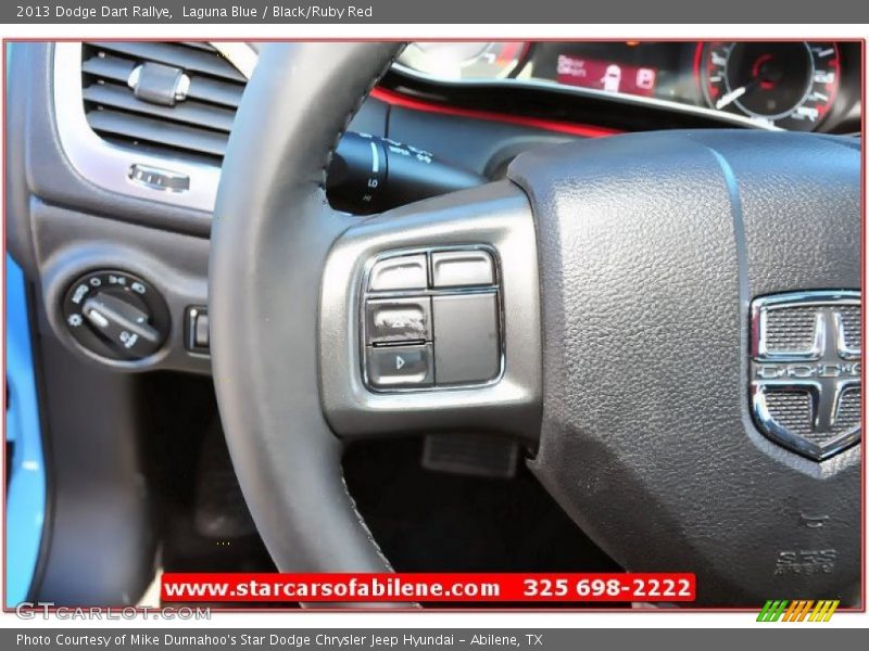Laguna Blue / Black/Ruby Red 2013 Dodge Dart Rallye