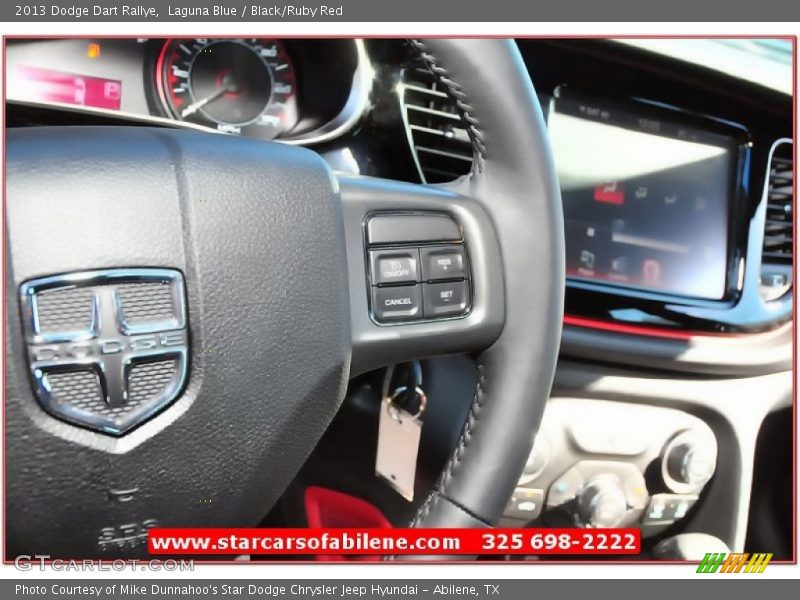 Laguna Blue / Black/Ruby Red 2013 Dodge Dart Rallye