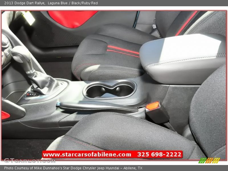 Laguna Blue / Black/Ruby Red 2013 Dodge Dart Rallye