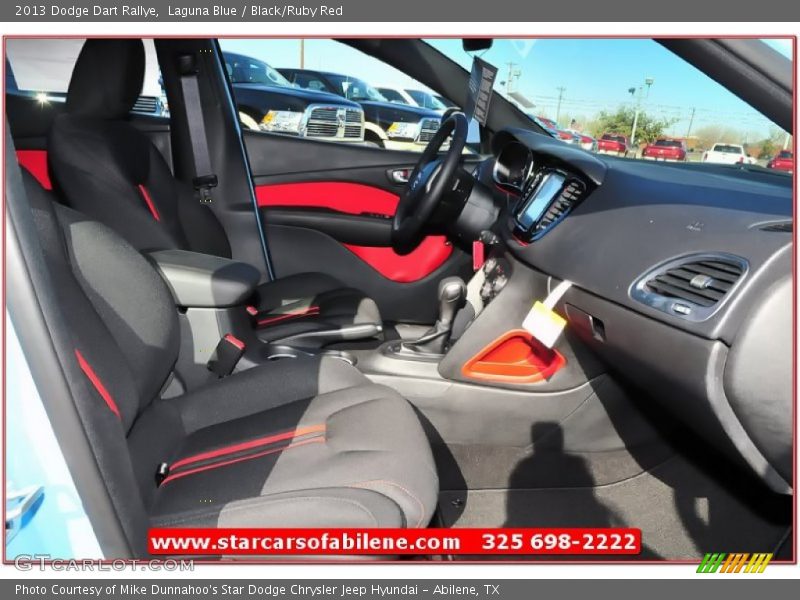 Laguna Blue / Black/Ruby Red 2013 Dodge Dart Rallye