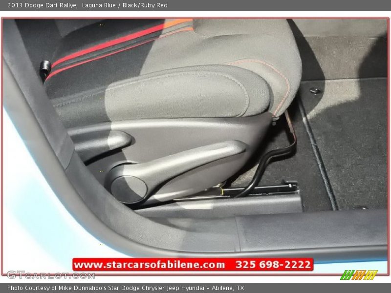 Laguna Blue / Black/Ruby Red 2013 Dodge Dart Rallye