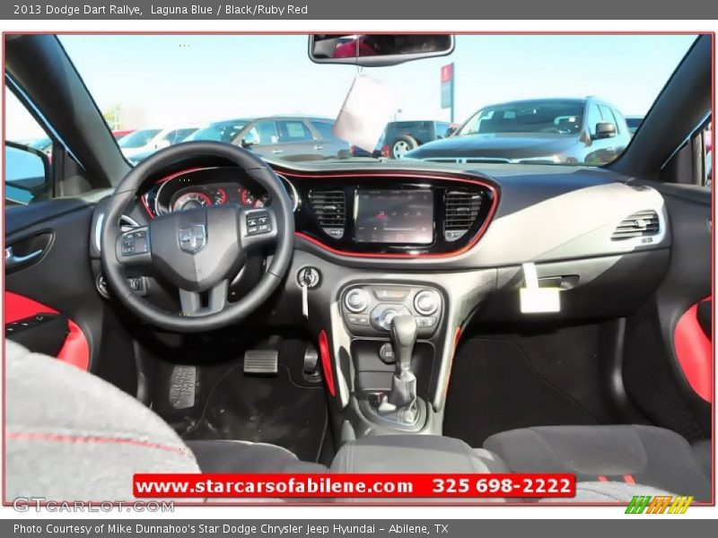 Laguna Blue / Black/Ruby Red 2013 Dodge Dart Rallye