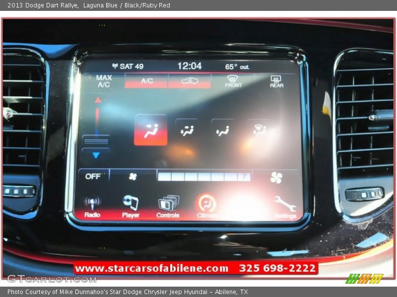 Laguna Blue / Black/Ruby Red 2013 Dodge Dart Rallye